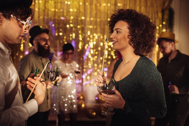 istock Couple at the party 1384238263