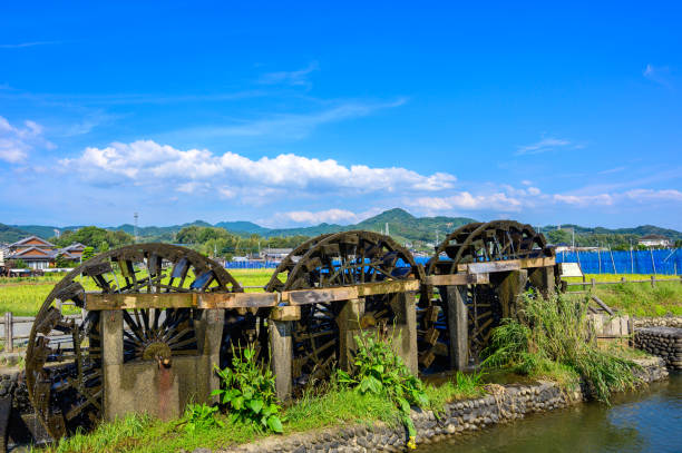 istock Asakura City Triple Water Wheels 1384239138