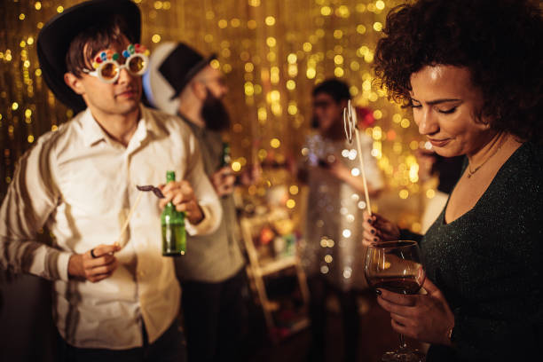istock Couple at the party 1384241410