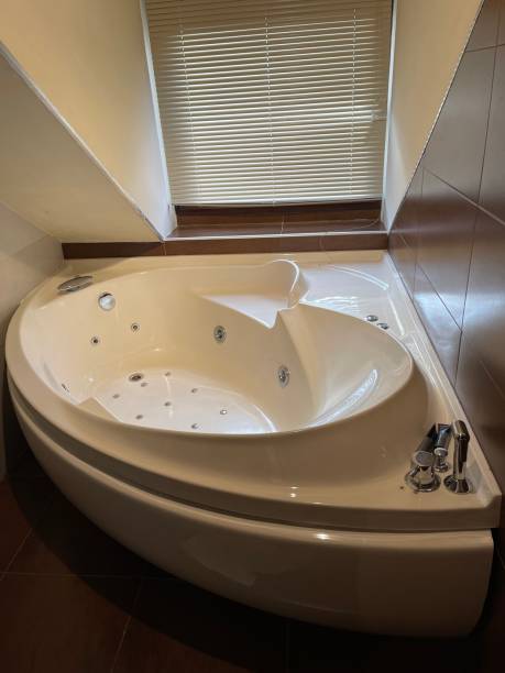istock View of a modern hydro massage in a bathroom. 1384243839