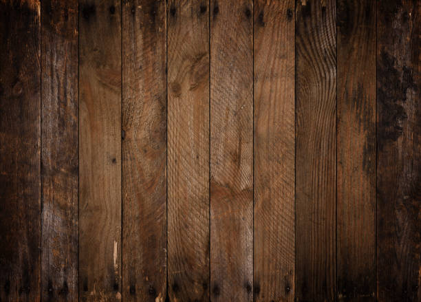 istock Old dark wood background. Weathered rustic wood texture 1384244841