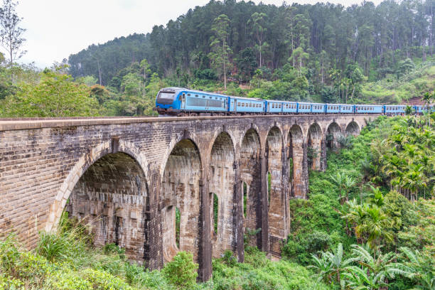 istock Passenger train on the Nine Arches Demodara Bridge 1384249294