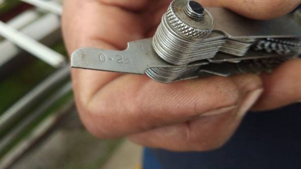 istock Thread pitch gauges for metal or pipe 1384255818