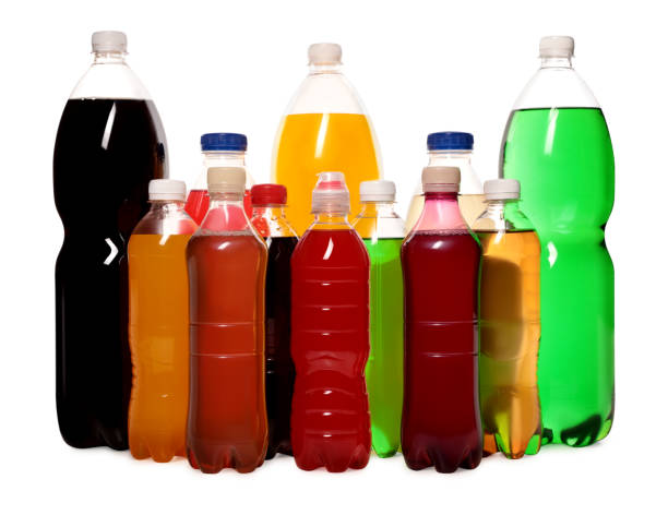 istock Bottles of soft drinks on white background 1384263350