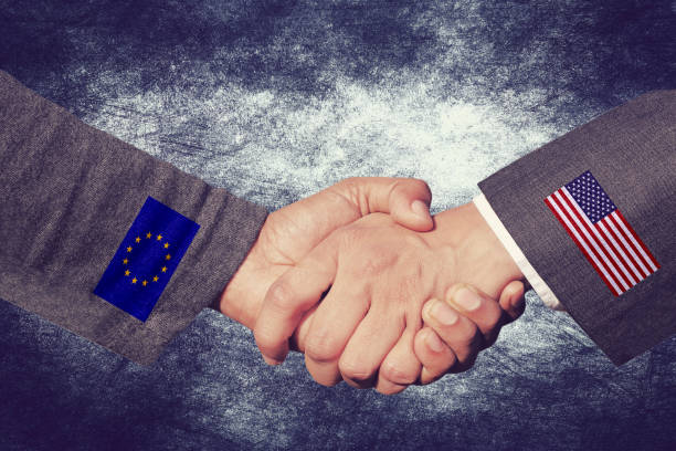istock A handshake between the US and Europe as a symbol of cooperation 1384264071