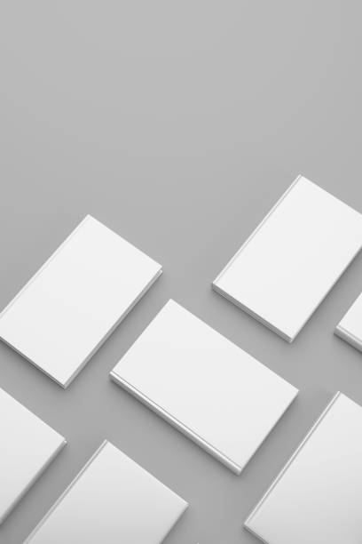 istock Blank book isolated on gray background. 3D illustration mock-up 1384267093