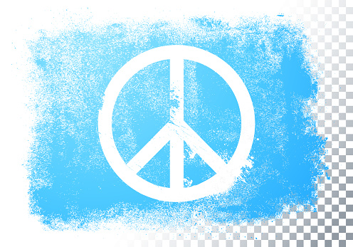 Vector Illustration Grunge Flag With Peace Sign
