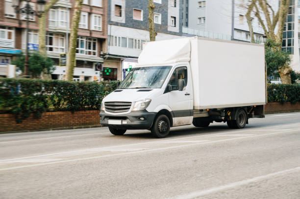 istock Semi-truck in a city 1384270341