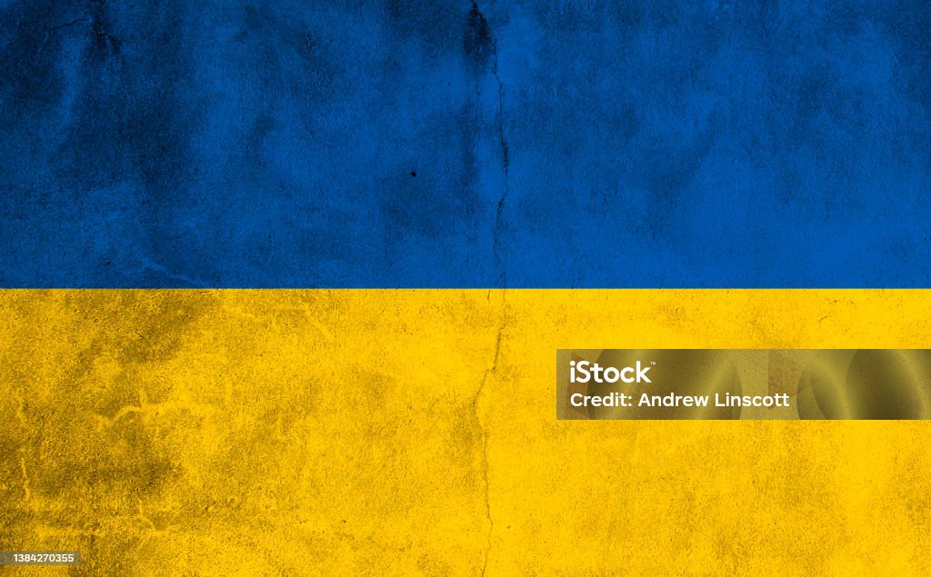 Flag of Ukraine Flag of the Ukraine on a textured background Ukraine Stock Photo