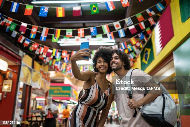 Tourists Taking A Selfie Stock Photo - Download Image Now - Travel, Tourism, Travel Destinations