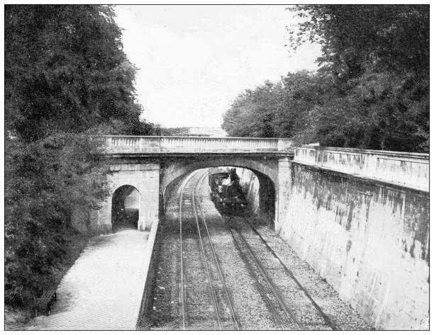 istock Antique travel photographs of England: Railway 1384272191