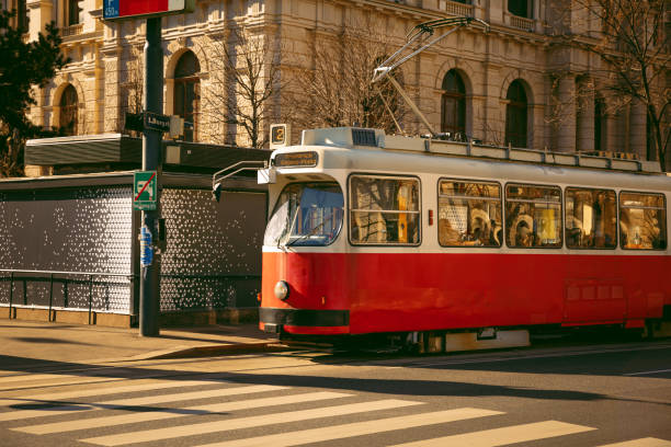 istock Red Tram in Vienna, Austria 1384272952