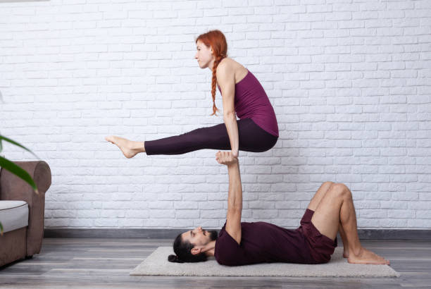 istock Acro Yoga At Home 1384274055