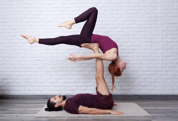 istock Acro Yoga At Home 1384274064