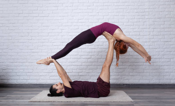 istock Acro Yoga At Home 1384274069