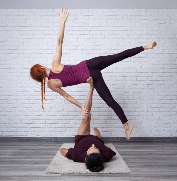 istock Acro Yoga At Home 1384274076