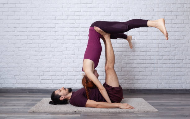istock Acro Yoga At Home 1384274090