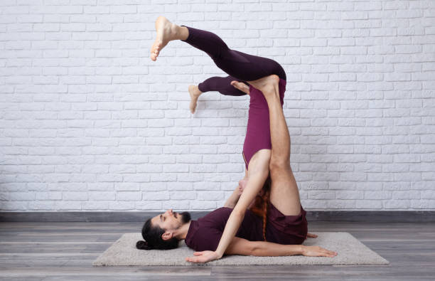 istock Acro Yoga At Home 1384274096