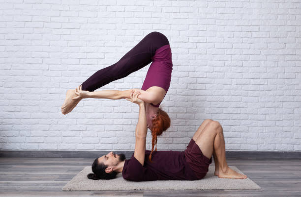 istock Acro Yoga At Home 1384274103