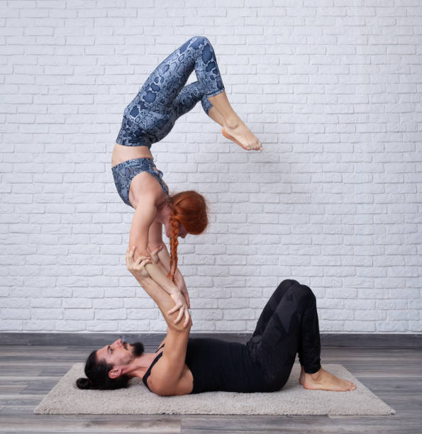 istock Acro Yoga At Home 1384274121