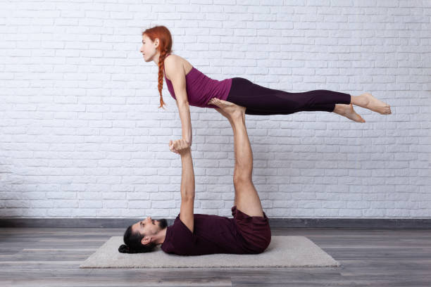istock Acro Yoga At Home 1384275808