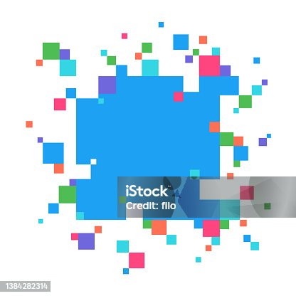 istock Pixel Shape Abstract Background 1384282314