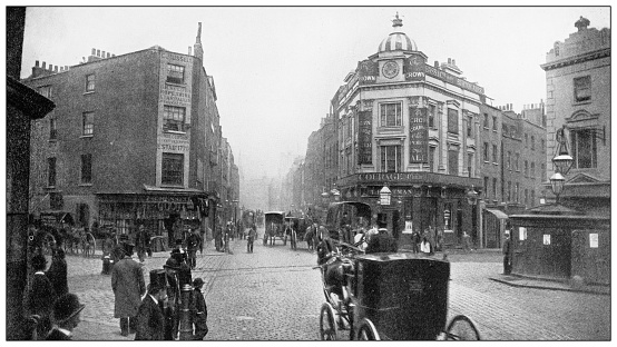 Antique travel photographs of London: Seven Dials, St Giles