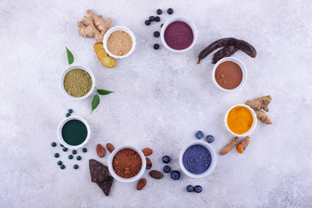 istock Various healthy superfoods powder 1384294179