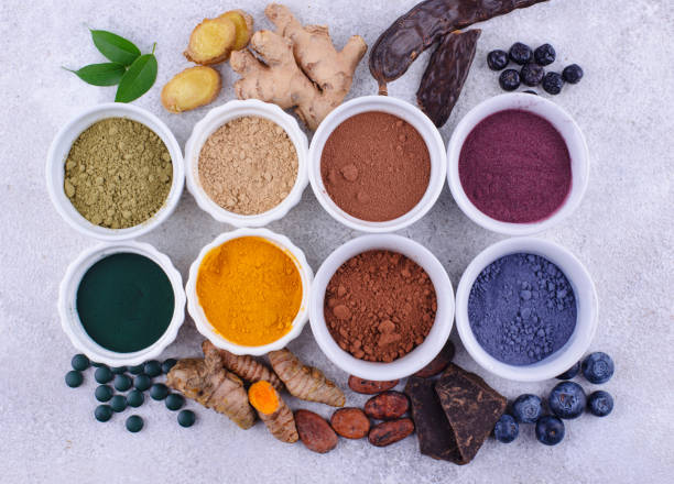 istock Various healthy superfoods powder 1384294186