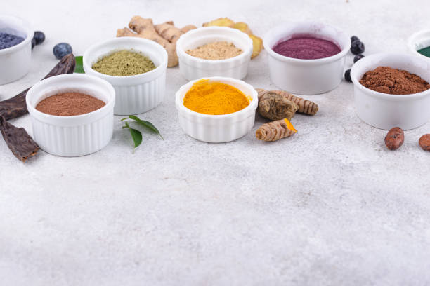 istock Various healthy superfoods powder 1384294190