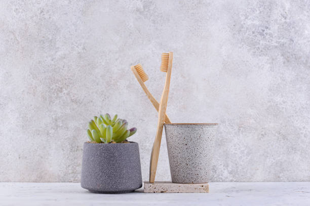istock Bamboo toothbrush, zero waste care products 1384294230