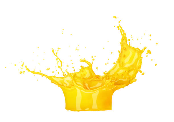 istock Fresh beautiful orange juice splash 1384305101