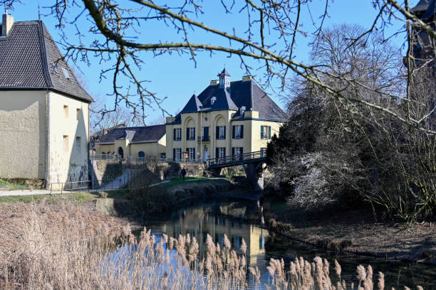 Krefeld, Germany, March 10, 2022 - Linn Castle hunting lodge, Krefeld - Linn