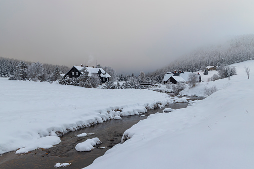 Jizerka settlemen, parts village Korenov, Liberec region, Northern Bohemia, Czech Republic