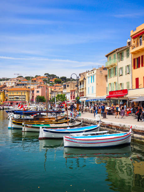 Cassis Harbor, South of France stock photo