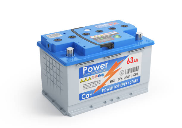 istock Car battery without brand on a white background. 3d illustration 1384328820