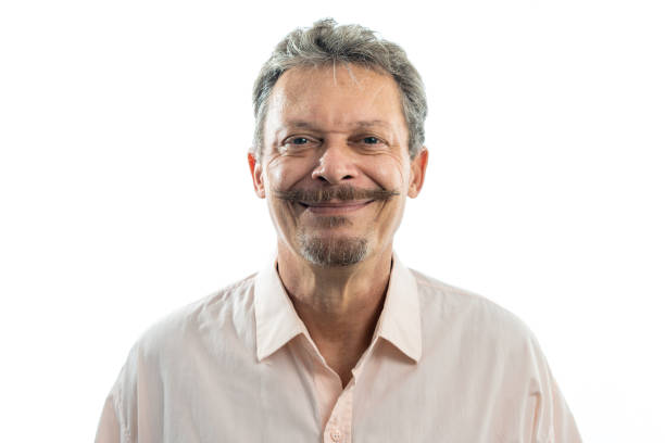 istock Portrait of a senior man, white background 1384336364