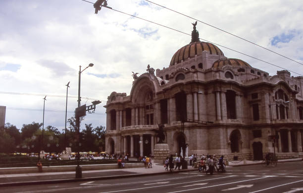 Mexico City - aug 30, 1998: view of the Palacio de Bellas Artes, the Opera house and the most important concert hall in Mexico