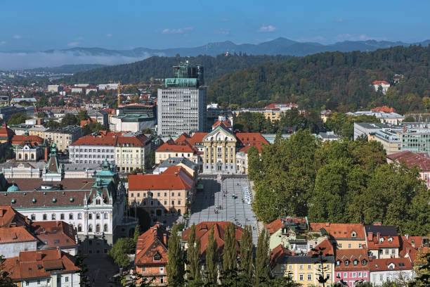 istock High angle view on Congress Square in Ljubljana, Slovenia 1384352359