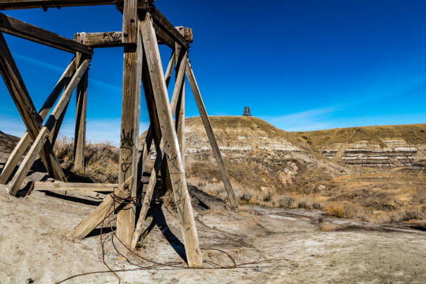 istock Abandoned Star Mine high on a hill. Drumheller, Alberta, Canada 1384357097