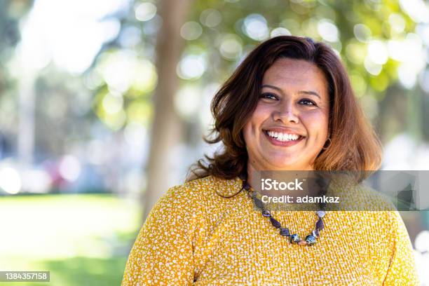 Portrait Of A Beautiful Mexican Woman Stock Photo - Download Image Now - Women, One Woman Only, Happiness