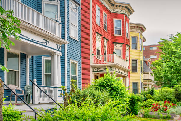 istock Large Traditional Houses Cambridge Boston Massachusetts 1384357330