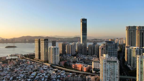 istock Beautiful livable city, dawn 1384364346