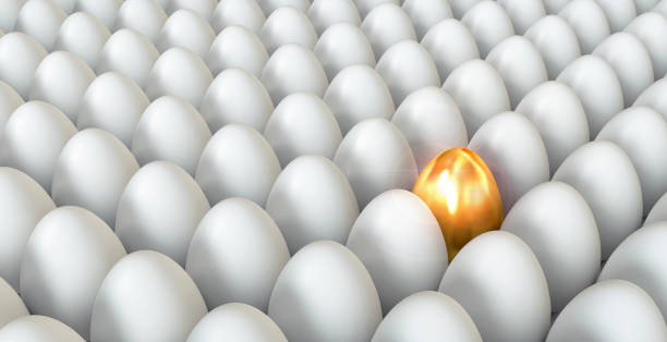 istock Golden egg standing out from the others 1384367208