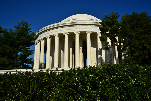 The Jefferson Memorial is seen from the south, Washington, D. C.