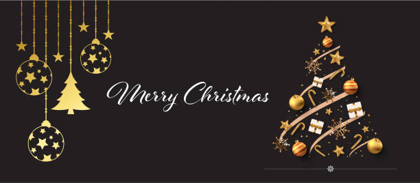 istock Christmas tree made of realistic golden decoration 1 1384374602