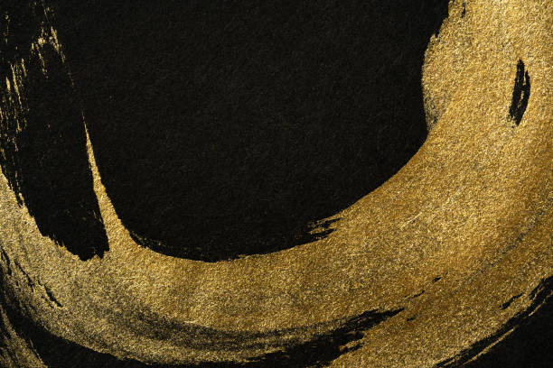 istock Japanese Gold and Black Background Texture 1384400009