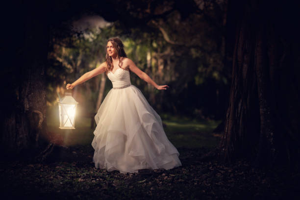 Young latin girl holding an old lamp