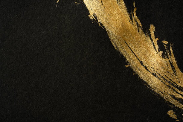 istock Japanese Gold and Black Background Texture 1384405191