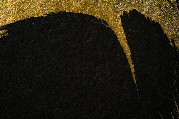 istock Japanese Gold and Black Background Texture 1384406222